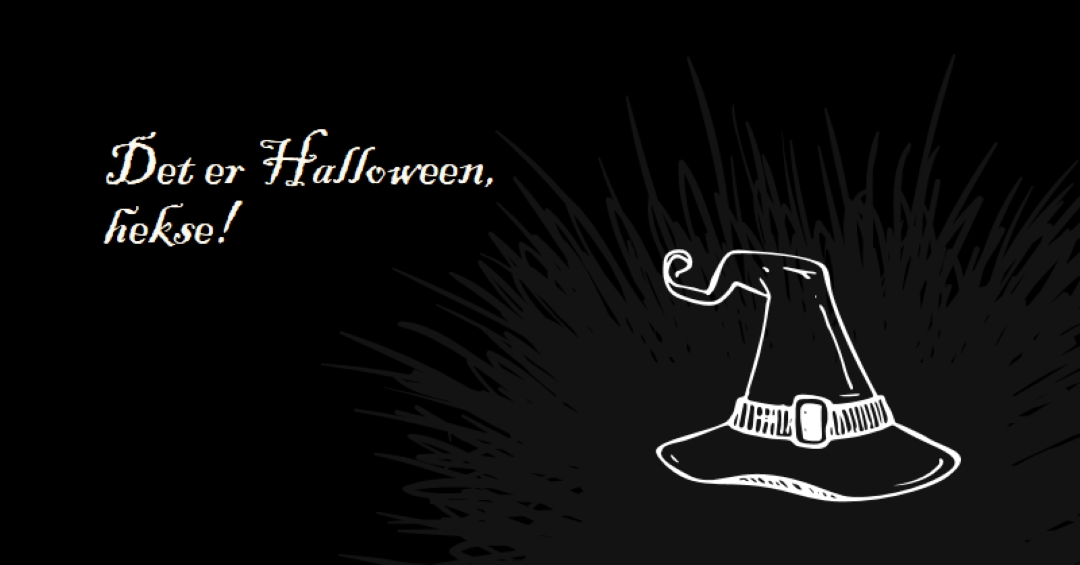 Det er Halloween black whimsical-line