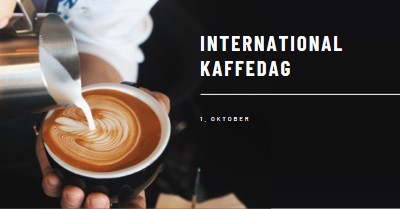 International kaffedag brown modern-simple