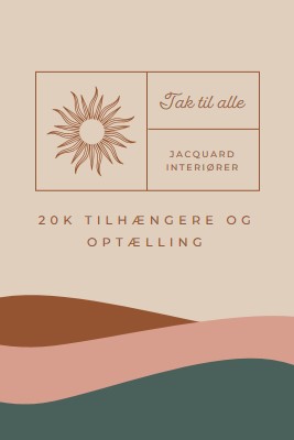 20k tilhængere og optælling pink organic-boho