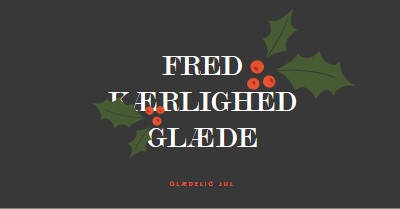 Fred, kærlighed, glæde gray modern-simple