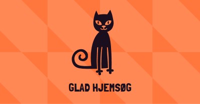 Glad hjemsøgte orange whimsical-color-block