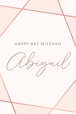 Glad bat mitzvah white modern-geometric-&-linear