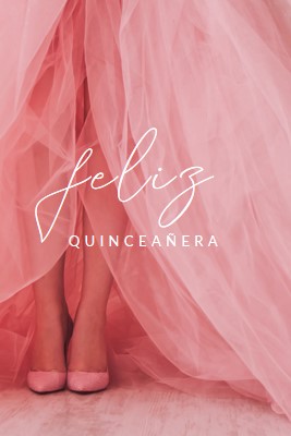 Quinceanera-farver pink modern-simple