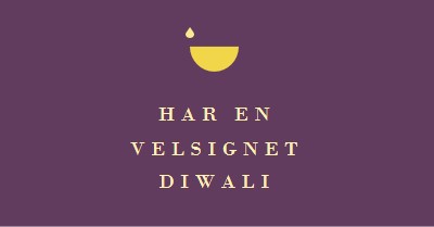 Diwali velsignelser purple modern-simple