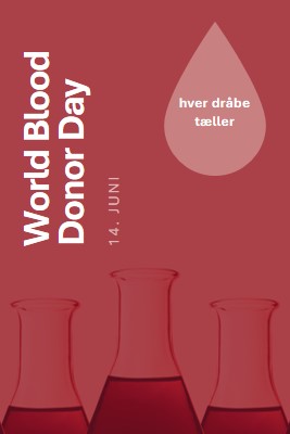 World Blood Donor Day red modern-bold