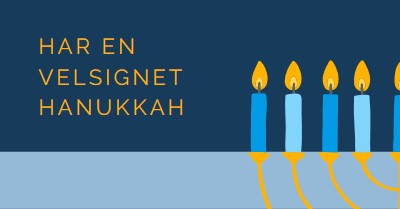 En velsignet Hanukkah blue modern-simple