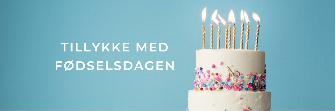 Tillykke med fødselsdagskagen blue modern-simple