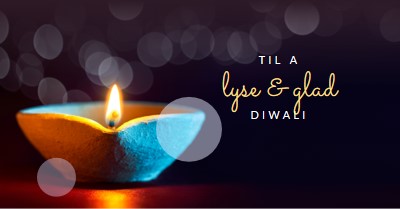 Til en lys & glad Diwali black modern-simple