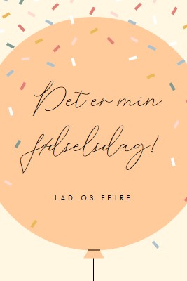 Lad os fejre min fødselsdag yellow whimsical-line