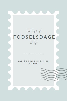 Vidunderlig fødselsdag blue modern-simple