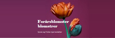 Friske blomster purple modern-simple