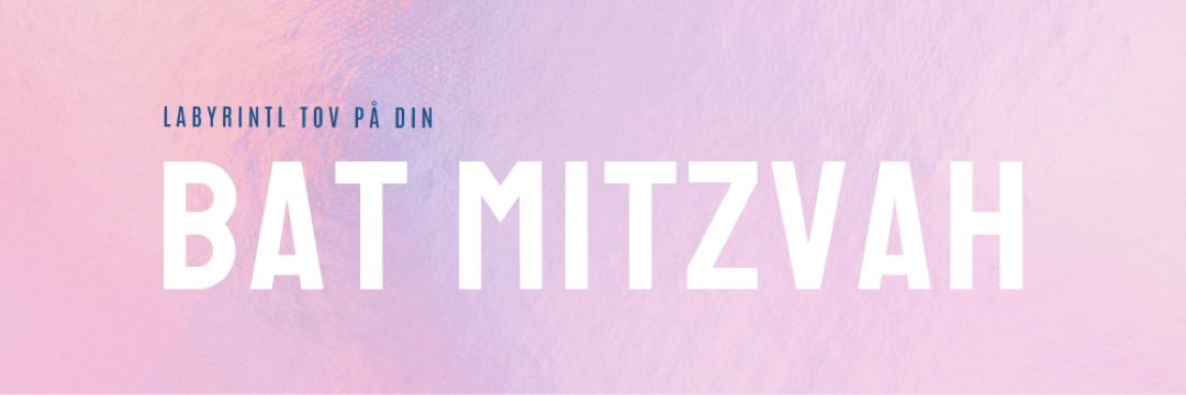 Fejrer din bat mitzvah pink modern-simple