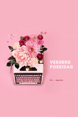 Bogstaver i blomst pink vintage-botanical