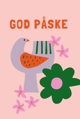 God påske pink whimsical-color-block