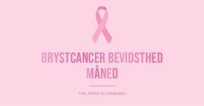 Breast Cancer Awareness-måned pink modern-simple