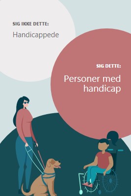 Støtte personer med handicap green modern-color-block