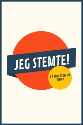 Jeg stemte! red vintage-retro