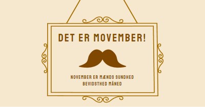 Overskæg til november brown vintage-retro