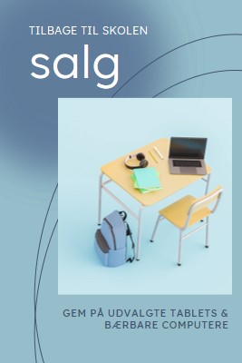 Tilbage til skoleudsalg blue modern-simple