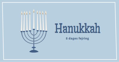 8 dage med Hanukkah blue organic-simple