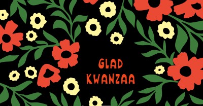 Lad os fejre Kwanzaa green whimsical-color-block