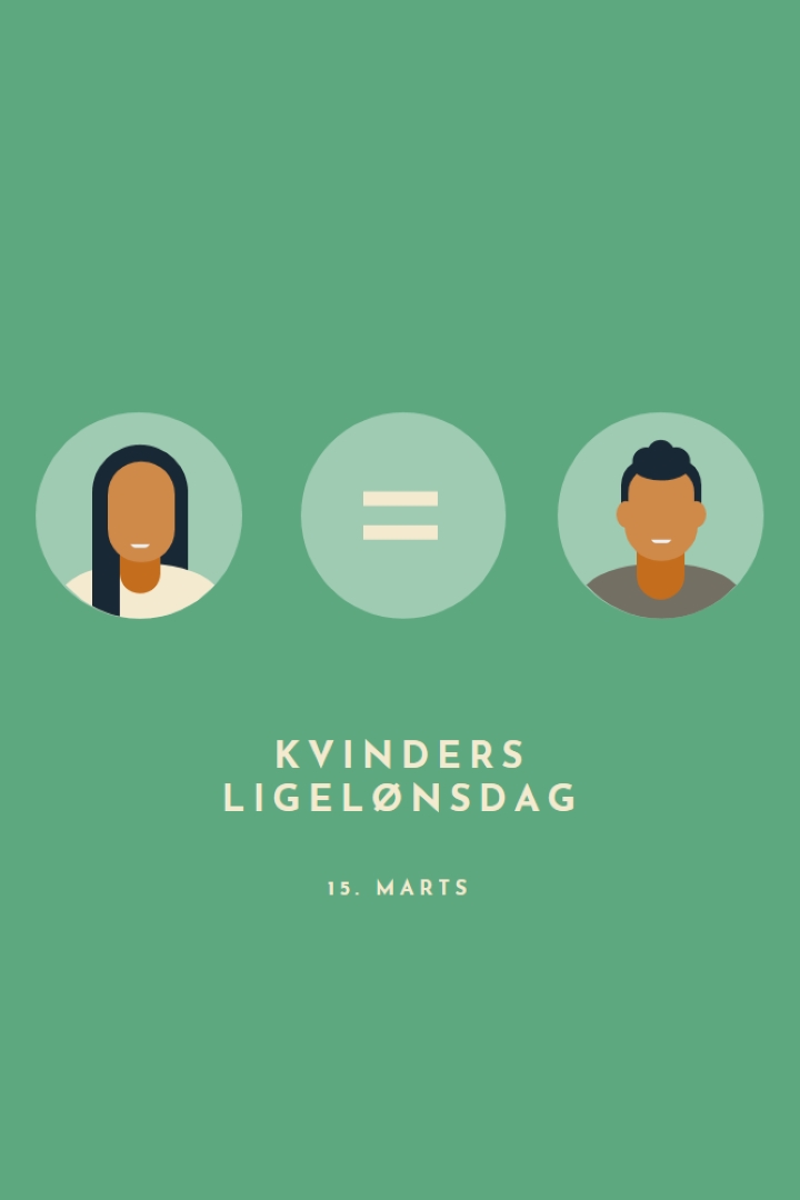 I dag er dagen for lige løn green modern-color-block
