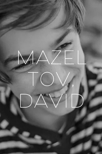 Mazel tov på din bar mitzvah black modern-simple