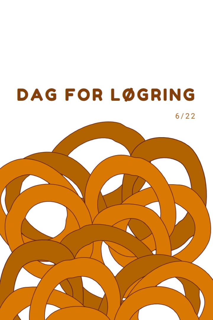 Ringe ved dusin orange whimsical-line