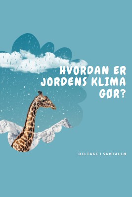 Lad os tale om klimaændringer blue whimsical-color-block