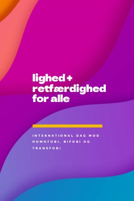 Ære international dag mod homofobi purple modern-bold