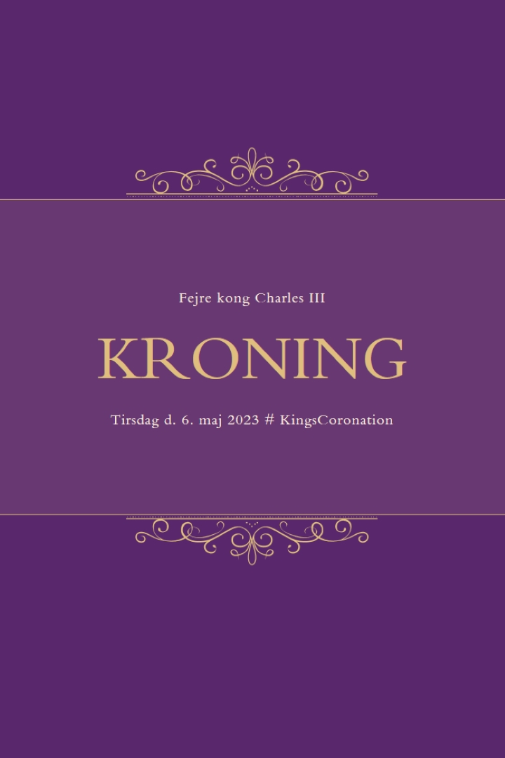 En kongelig meddelelse purple modern-simple