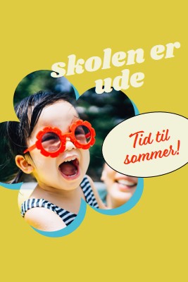 Skolen er ude, poolen er i yellow whimsical-color-block