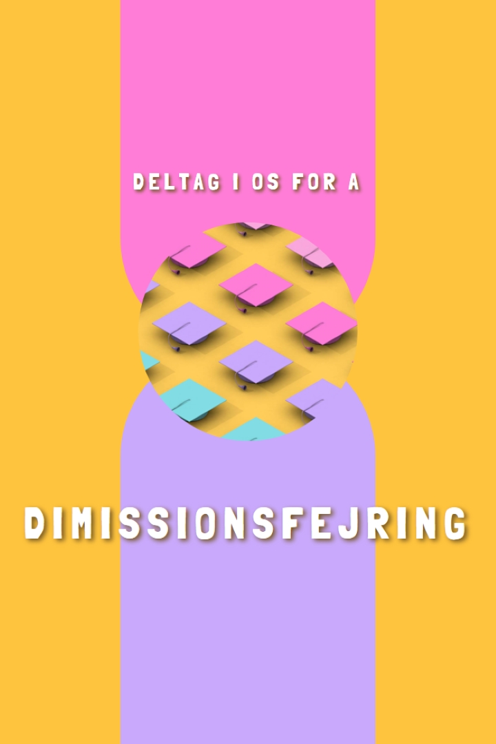 Deltag i dimissionsfejringen yellow whimsical-color-block