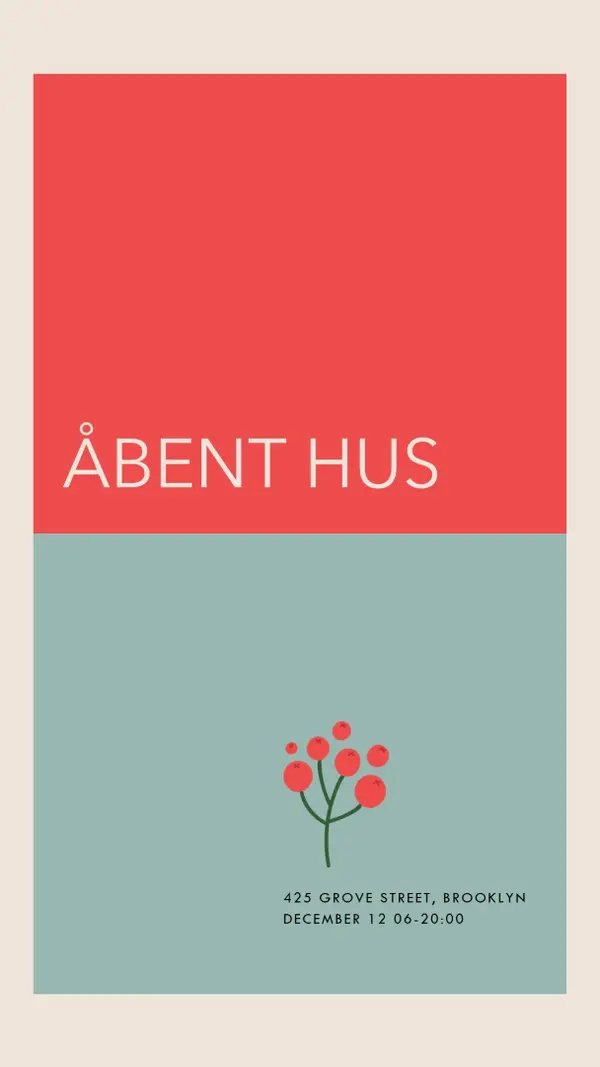 Kunstfærdigt åbent hus red modern-simple