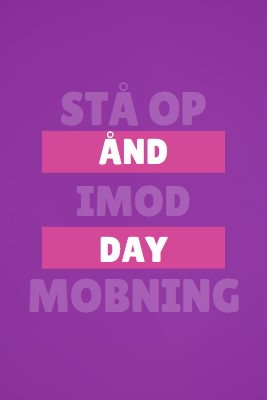 Stå op mod mobning purple modern-bold