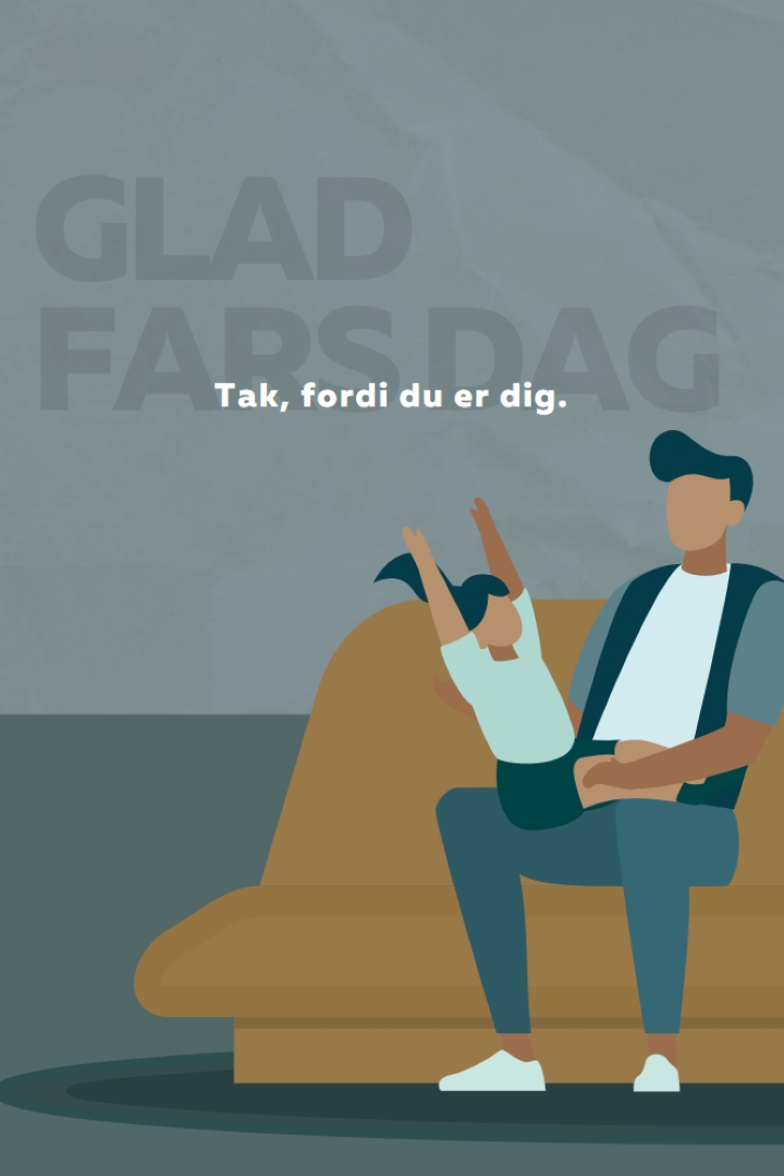 Glad fars dag blue modern-color-block