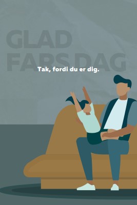 Glad fars dag blue modern-color-block