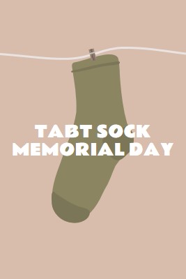 Lost Sock Memorial Day brown whimsical-color-block