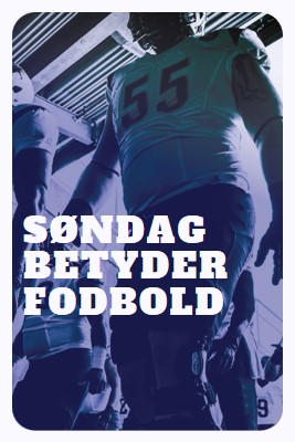 Søndag betyder fodbold purple modern-bold