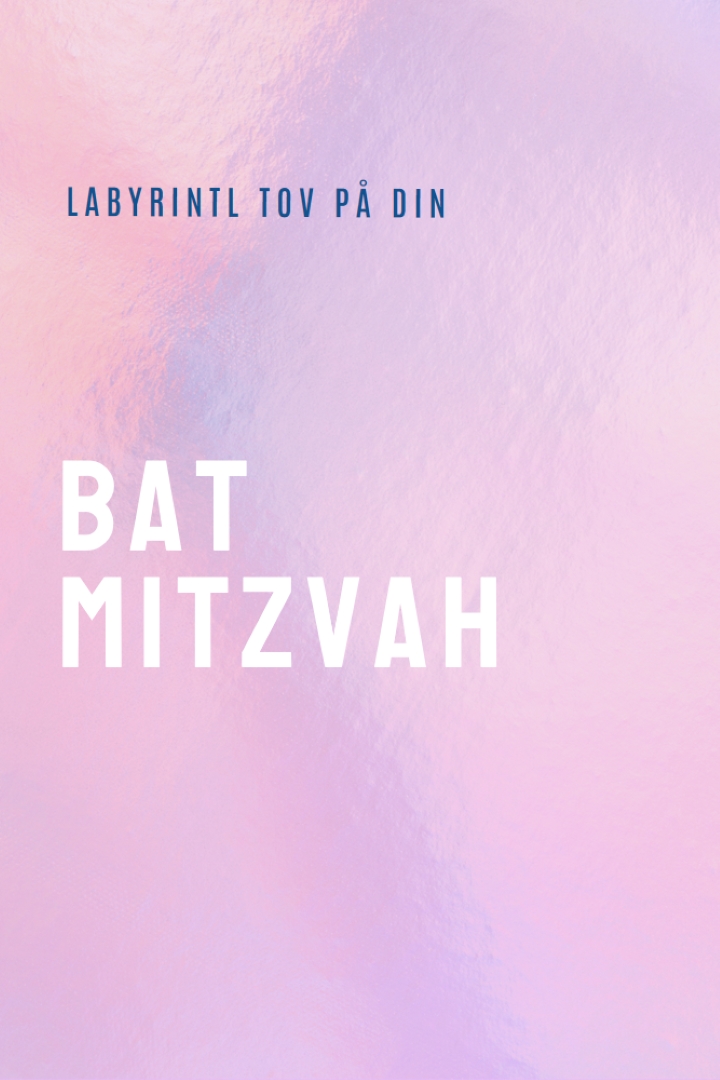 Fejrer din bat mitzvah pink modern-simple