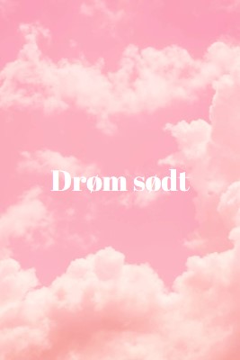 Ved sengetid i skyen pink modern-simple