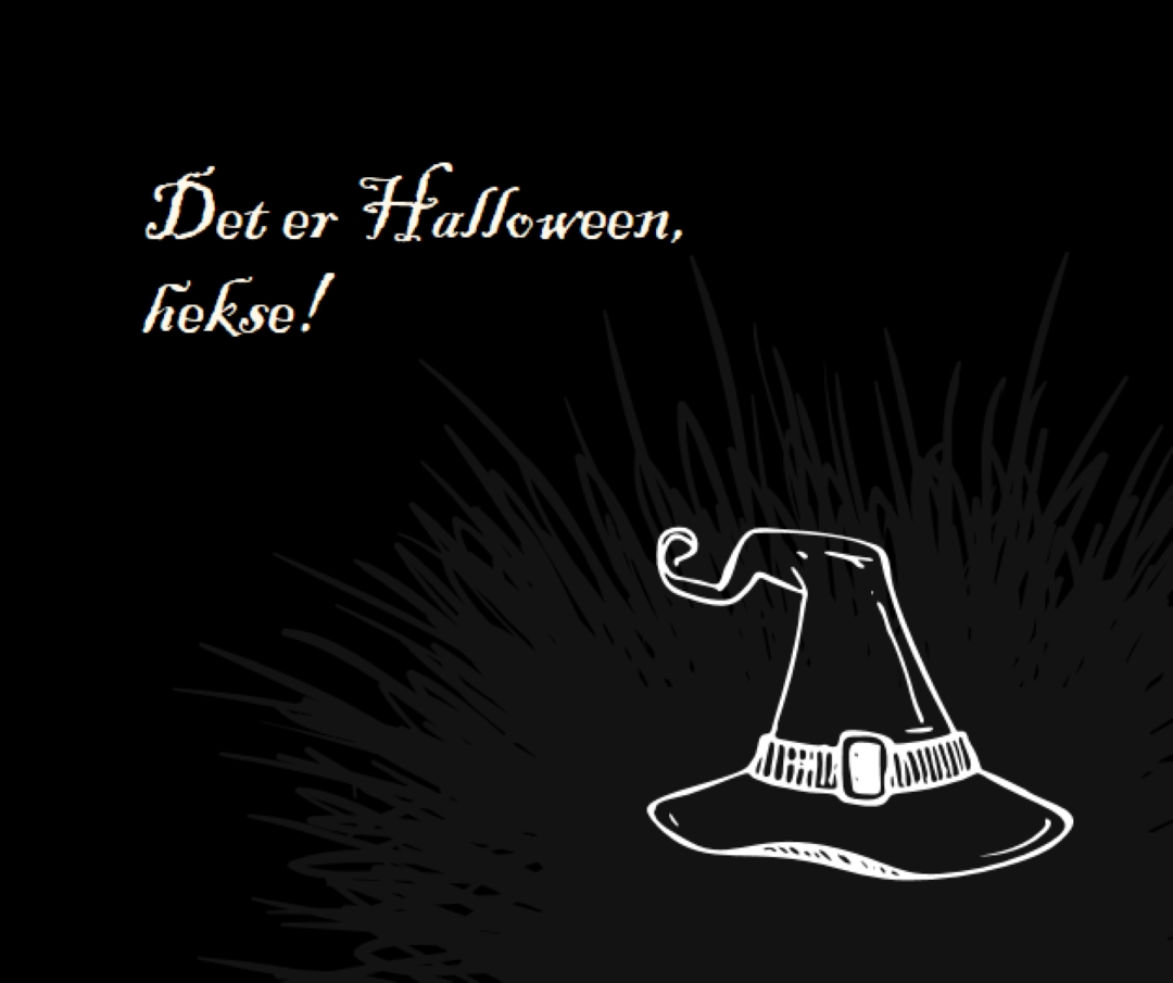 Det er Halloween black whimsical-line