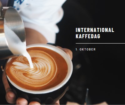 International kaffedag brown modern-simple