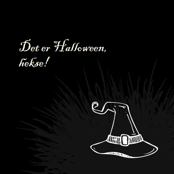 Det er Halloween black whimsical-line
