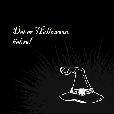 Det er Halloween black whimsical-line