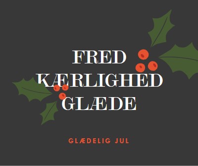 Fred, kærlighed, glæde gray modern-simple