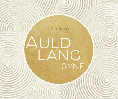 Godt nytår (auld lang syne) white modern-simple