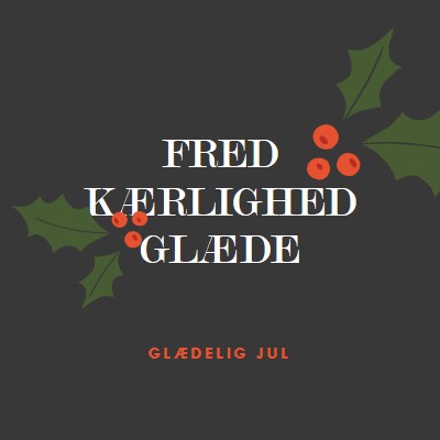 Fred, kærlighed, glæde gray modern-simple