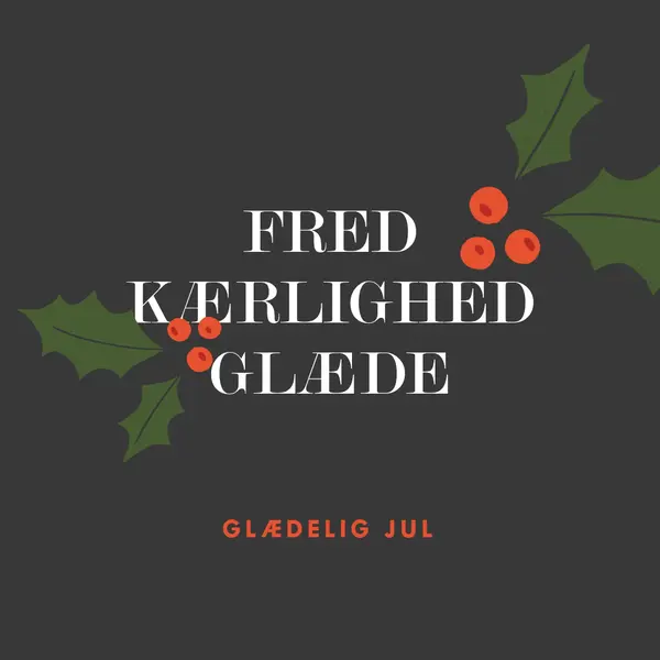 Fred, kærlighed, glæde gray modern-simple
