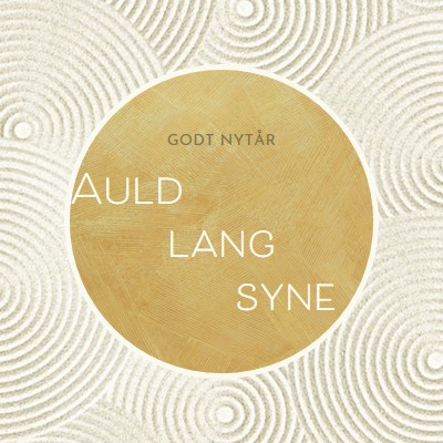 Godt nytår (auld lang syne) white modern-simple